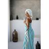 imageGold CASE Turkish Beach Towel  100 Cotton Large Turkish Bath Towels with Bag 71 x 40  MYRA Oversized Quick Dry ampamp Sand Free Towels  Lightweight Peshtemal  AquaTones of Green