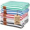 imageGold CASE Turkish Beach Towel  100 Cotton Large Turkish Bath Towels with Bag 71 x 40  MYRA Oversized Quick Dry ampamp Sand Free Towels  Lightweight Peshtemal  AquaMulti1
