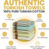 imageGold CASE Turkish Beach Towel  100 Cotton Large Turkish Bath Towels with Bag 71 x 40  MYRA Oversized Quick Dry ampamp Sand Free Towels  Lightweight Peshtemal  AquaTones of Green