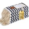 imageGold CASE Turkish Beach Towel  100 Cotton Large Turkish Bath Towels with Bag 71 x 40  MYRA Oversized Quick Dry ampamp Sand Free Towels  Lightweight Peshtemal  AquaBlack