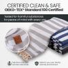 imageGold CASE Turkish Beach Towel  100 Cotton Large Turkish Bath Towels with Bag 71 x 40  MYRA Oversized Quick Dry ampamp Sand Free Towels  Lightweight Peshtemal  AquaMulti Dark