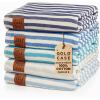 imageGold CASE Turkish Beach Towel  100 Cotton Large Turkish Bath Towels with Bag 71 x 40  MYRA Oversized Quick Dry ampamp Sand Free Towels  Lightweight Peshtemal  AquaTones of Blue