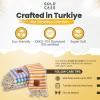 imageGold CASE Turkish Beach Towel  100 Cotton Large Turkish Bath Towels with Bag 71 x 40  MYRA Oversized Quick Dry ampamp Sand Free Towels  Lightweight Peshtemal  AquaMulti2
