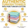imageGold CASE Turkish Beach Towel  100 Cotton Large Turkish Bath Towels with Bag 71 x 40  MYRA Oversized Quick Dry ampamp Sand Free Towels  Lightweight Peshtemal  AquaMulti1