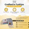imageGold CASE Turkish Beach Towel  100 Cotton Large Turkish Bath Towels with Bag 71 x 40  MYRA Oversized Quick Dry ampamp Sand Free Towels  Lightweight Peshtemal  AquaMulti1