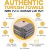 image:imageGold CASE Turkish Hand Towels for Bathroom Set of 4  20 x 40  100 Cotton Bathroom Towels  Aphrodite Kitchen Small Towel for Spa Face Tea amp Dishcloth  Decorative Patterned Weave  SalmonBrown