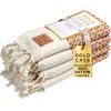 image:imageGold CASE Turkish Hand Towels for Bathroom Set of 4  20 x 40  100 Cotton Bathroom Towels  Aphrodite Kitchen Small Towel for Spa Face Tea amp Dishcloth  Decorative Patterned Weave  SalmonOrange