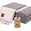 image:imageGold CASE Turkish Hand Towels for Bathroom Set of 4  20 x 40  100 Cotton Bathroom Towels  Aphrodite Kitchen Small Towel for Spa Face Tea amp Dishcloth  Decorative Patterned Weave  SalmonBrown