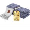 image:imageGold CASE Turkish Hand Towels for Bathroom Set of 4  20 x 40  100 Cotton Bathroom Towels  Aphrodite Kitchen Small Towel for Spa Face Tea amp Dishcloth  Decorative Patterned Weave  SalmonNavy Blue