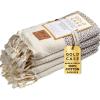 image:imageGold CASE Turkish Hand Towels for Bathroom Set of 4  20 x 40  100 Cotton Bathroom Towels  Aphrodite Kitchen Small Towel for Spa Face Tea amp Dishcloth  Decorative Patterned Weave  SalmonBrown