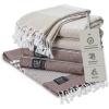 image:imageGold Case Hera Turkish Beach Towels Set of 667x37 Inch Oversized Sand Free Quick Dry Pool Towels Made in Trkiye  BlackBeigebrown