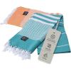 image:imageGold Case Hera Turkish Beach Towels Set of 667x37 Inch Oversized Sand Free Quick Dry Pool Towels Made in Trkiye  BlackMulti2