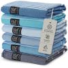 image:imageGold Case Hera Turkish Beach Towels Set of 667x37 Inch Oversized Sand Free Quick Dry Pool Towels Made in Trkiye  BlackTones of Blue