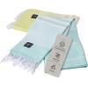 image:imageGold Case Hera Turkish Beach Towels Set of 667x37 Inch Oversized Sand Free Quick Dry Pool Towels Made in Trkiye  BlackTones of Green
