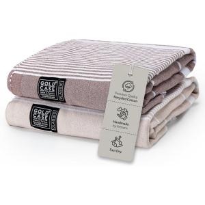 image:imageGold Case Hera Turkish Beach Towels Set of 667x37 Inch Oversized Sand Free Quick Dry Pool Towels Made in Trkiye  BlackBeigebrown
