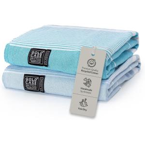 image:imageGold Case Hera Turkish Beach Towels Set of 667x37 Inch Oversized Sand Free Quick Dry Pool Towels Made in Trkiye  BlackTones of Blue