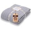 image:imageGold CASE Throw Blanket for Couch  100 Recycled Cotton  Retro Throw Blankets for Living Room Bed amp Outdoor  Decorative Boho Blankets amp Throws  Soft Couch Drape  Grey 60x80Retro Grey