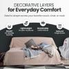 image:imageGold CASE Throw Blanket for Couch  100 Recycled Cotton  Retro Throw Blankets for Living Room Bed amp Outdoor  Decorative Boho Blankets amp Throws  Soft Couch Drape  Grey 60x80Retro Beige