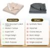 image:imageGold CASE Throw Blanket for Couch  100 Recycled Cotton  Retro Throw Blankets for Living Room Bed amp Outdoor  Decorative Boho Blankets amp Throws  Soft Couch Drape  Grey 60x80Retro Beige