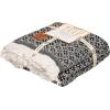 image:imageGold CASE Throw Blanket for Couch  100 Recycled Cotton  Retro Throw Blankets for Living Room Bed amp Outdoor  Decorative Boho Blankets amp Throws  Soft Couch Drape  Grey 60x80Retro Black