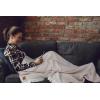 image:imageGold CASE Throw Blanket for Couch  100 Recycled Cotton  Retro Throw Blankets for Living Room Bed amp Outdoor  Decorative Boho Blankets amp Throws  Soft Couch Drape  Grey 60x80Retro Beige