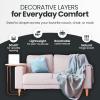 image:imageGold CASE Throw Blanket for Couch  100 Recycled Cotton  Retro Throw Blankets for Living Room Bed amp Outdoor  Decorative Boho Blankets amp Throws  Soft Couch Drape  Grey 60x80Vintage Orange