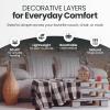 image:imageGold CASE Throw Blanket for Couch  100 Recycled Cotton  Retro Throw Blankets for Living Room Bed amp Outdoor  Decorative Boho Blankets amp Throws  Soft Couch Drape  Grey 60x80Buffalo Black