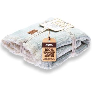 image:imageGold CASE Throw Blanket for Couch  100 Recycled Cotton  Retro Throw Blankets for Living Room Bed amp Outdoor  Decorative Boho Blankets amp Throws  Soft Couch Drape  Grey 60x80Vintage Aqua