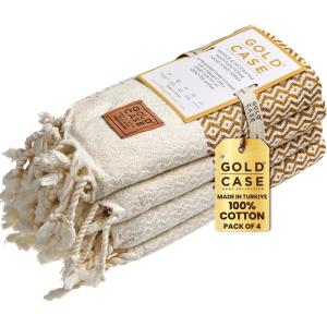 image:imageGold CASE Turkish Hand Towels for Bathroom Set of 420x40100 Cotton Bathroom Hand Towels  Zeus Towel for Spa Face Tea amp Dishcloth  Decorative Cloth  DarkMustardDark Mustard