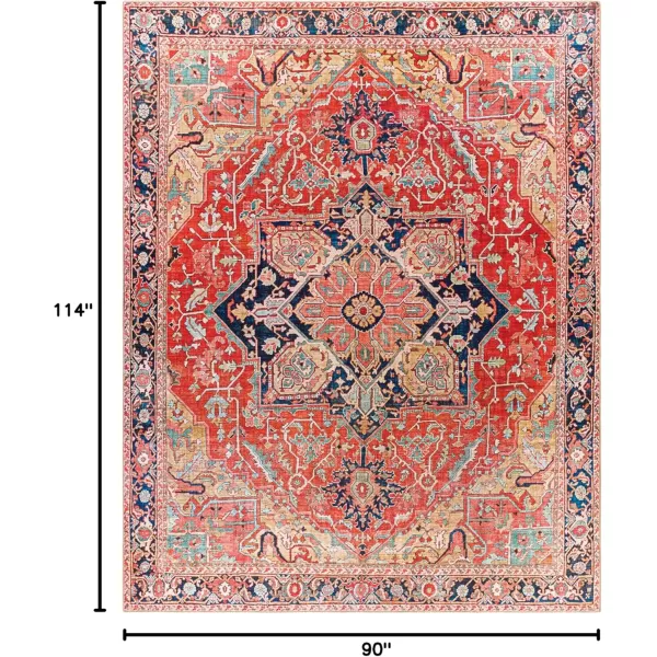 Livabliss Alfons Medallion Oriental Area Rug5 x 76quotRedGoldRedGold