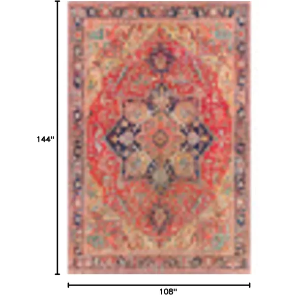 Livabliss Alfons Medallion Oriental Area Rug5 x 76quotRedGoldRedGold