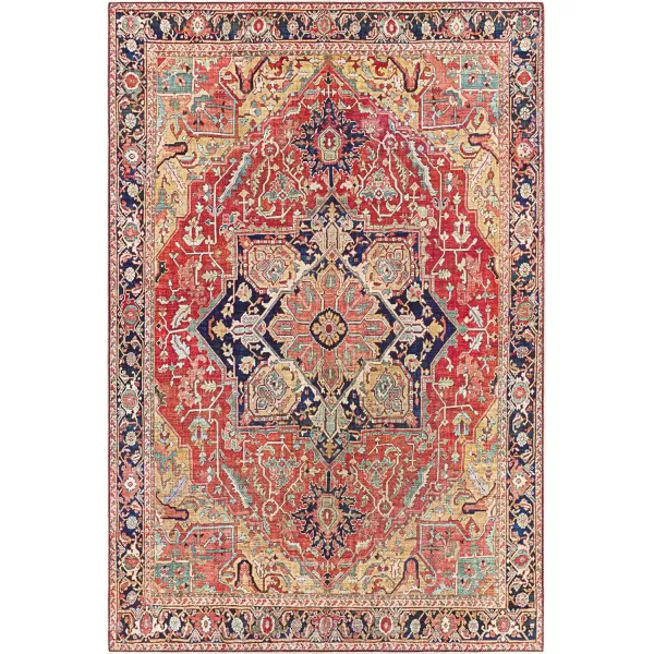 Livabliss Alfons Medallion Oriental Area Rug5 x 76quotRedGoldRedGold