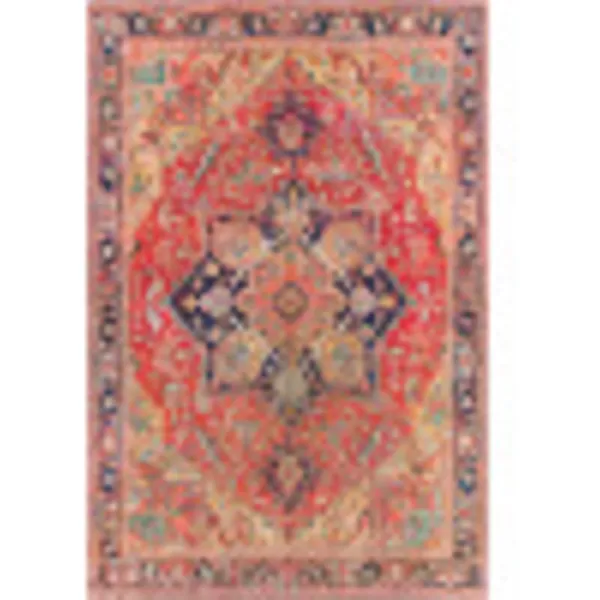 Livabliss Alfons Medallion Oriental Area Rug5 x 76quotRedGoldRedGold