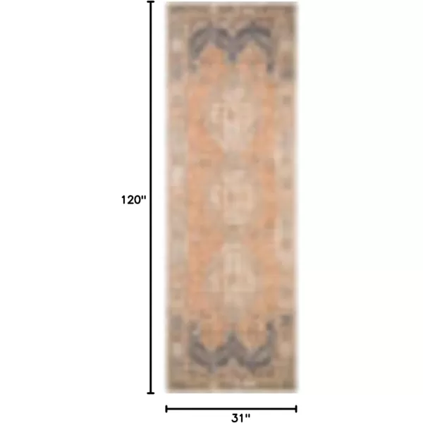 Artistic Weavers Caroline Vintage Bohemian Runner Area Rug 27quot x 73quot BlushBright BlueBlush