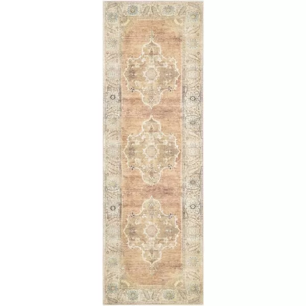 Artistic Weavers Caroline Vintage Bohemian Runner Area Rug 27quot x 73quot BlushBright BlueCamelSage