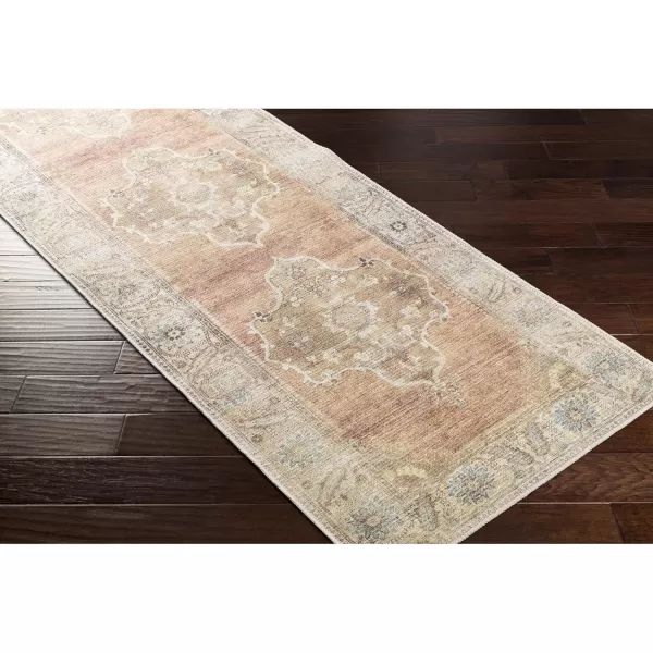 Artistic Weavers Caroline Vintage Bohemian Runner Area Rug 27quot x 73quot BlushBright BlueCamelSage