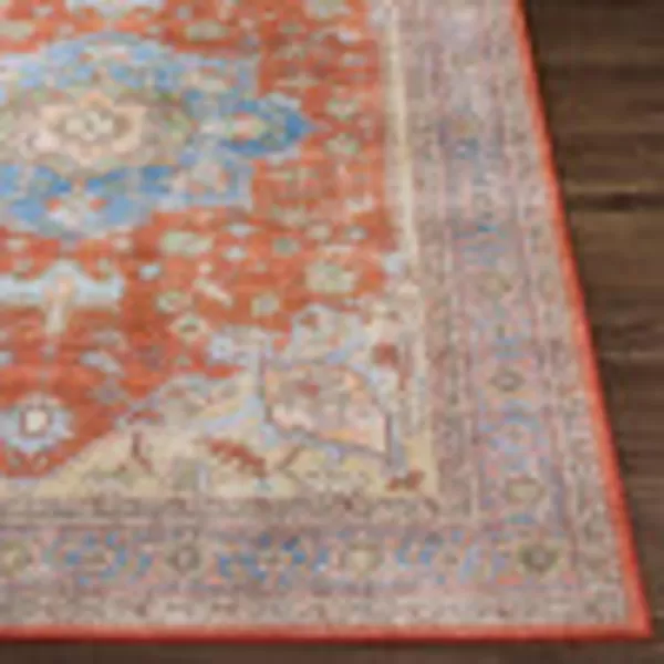 Artistic Weavers Chrysta Vintage Medallion Washable Area Rug 53quot x 7 Burnt Orange27 x 4