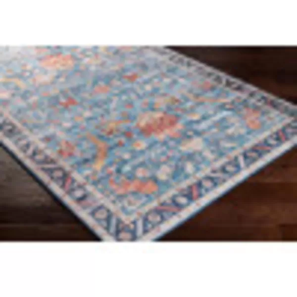 Artistic Weavers Xavi Oriental Border Area Rug 5 x 76quot RedDark Blue