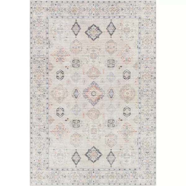 Livabliss Arias Vintage Washable Area Rug53quot x 7Beige53 x 7