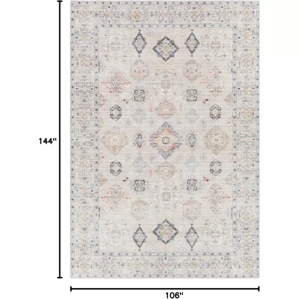 Livabliss Arias Vintage Washable Area Rug53quot x 7Beige810 x 12