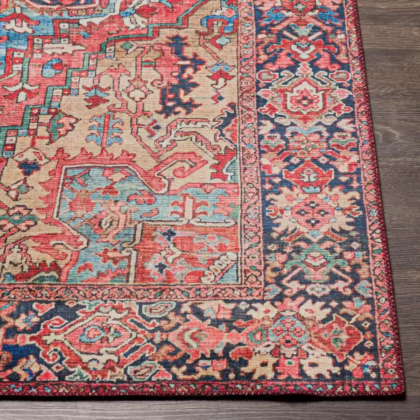 Livabliss Reeta Printed Medallion Area Rug5 x 76quotBright RedWheatBright RedWheat