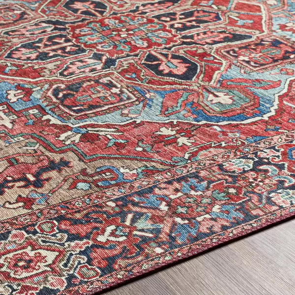 Livabliss Reeta Printed Medallion Area Rug5 x 76quotBright RedWheatBright RedWheat