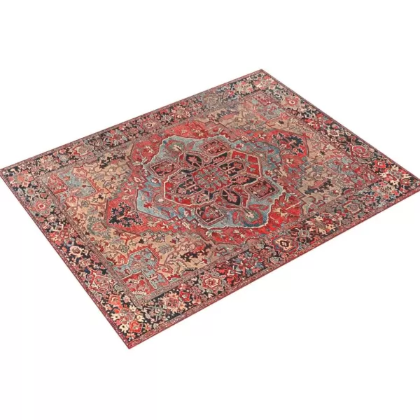 Livabliss Reeta Printed Medallion Area Rug5 x 76quotBright RedWheatBright RedWheat