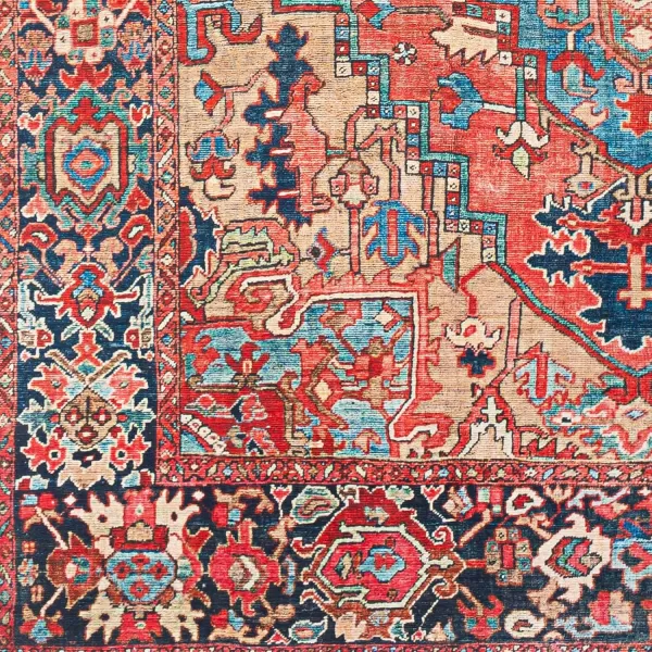 Livabliss Reeta Printed Medallion Area Rug5 x 76quotBright RedWheatBright RedWheat