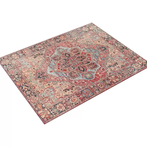 Livabliss Reeta Printed Medallion Area Rug5 x 76quotBright RedWheatBright RedWheat