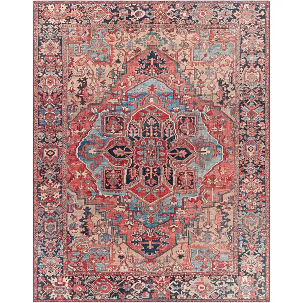 Livabliss Reeta Printed Medallion Area Rug5 x 76quotBright RedWheatBright RedWheat