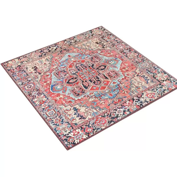 Livabliss Reeta Printed Medallion Area Rug5 x 76quotBright RedWheatBright RedWheat