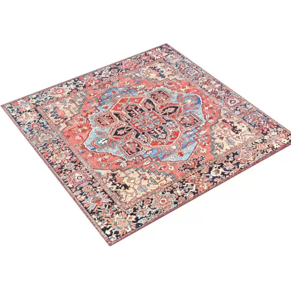 Livabliss Reeta Printed Medallion Area Rug5 x 76quotBright RedWheatBright RedWheat