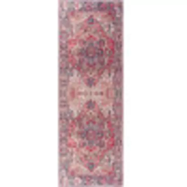 Livabliss Reeta Printed Medallion Area Rug5 x 76quotBright RedWheatBurgundyDark Blue