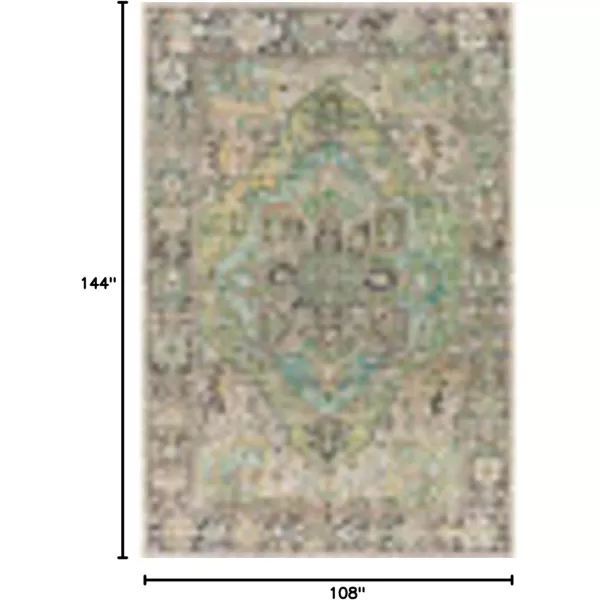 Livabliss Reeta Printed Medallion Area Rug5 x 76quotBright RedWheatDark Green